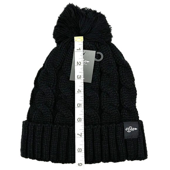Women’s Fear0 NJ Warmest Plush Insulated Cuff Knit Pom Winter Beanie Hat - Picture 5 of 10